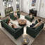 Ensemble de salon, 1 causeuse 2 places, 1 canapé 3 places, 1 fauteuil d'appoint 1 place et 1 repose-pieds-893887674