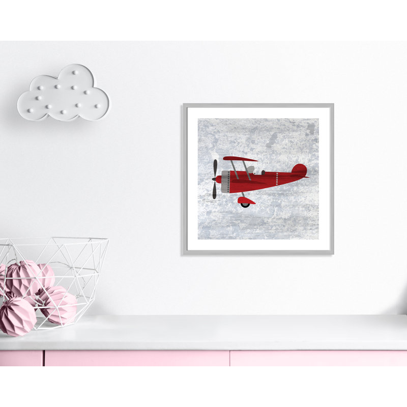Impression sur papier rouge 2, H 26,5 po x l 26,5 po x P 1,18 po, Encadré de boîte argent