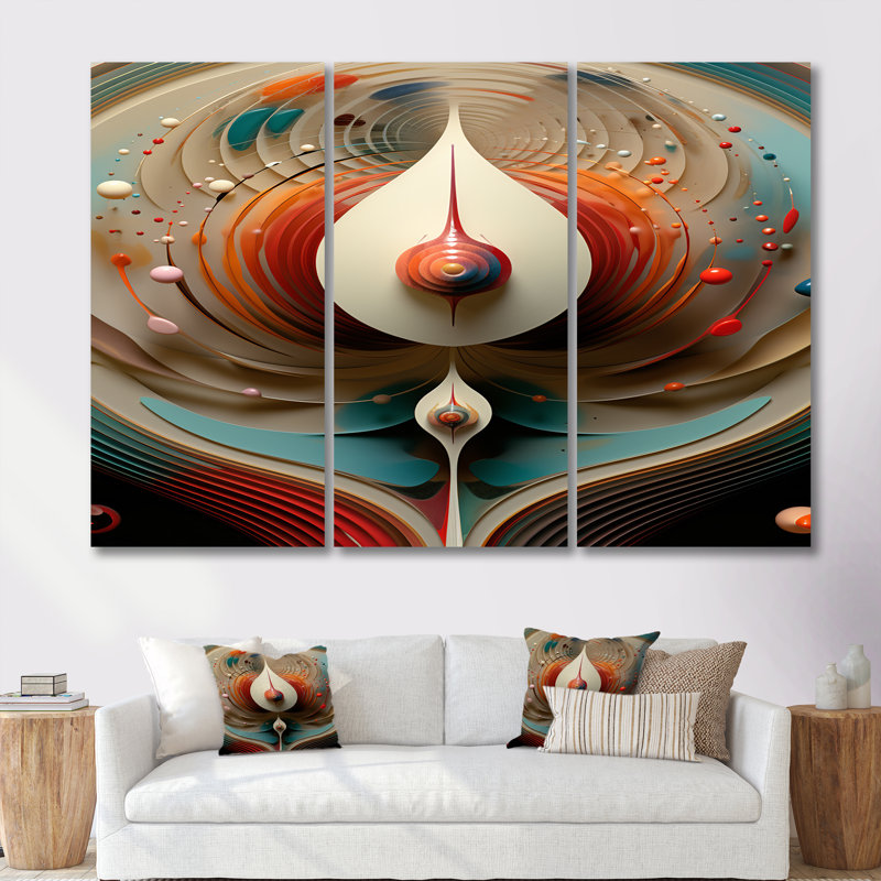Awakening Of Origine - ensemble de reproduction d'art abstrait mural, Toile tendue, H 28 po x l 36 po x P 1 po