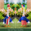 Ensemble de 2 statues de jardin Giddy the Porch Goose-2122086662