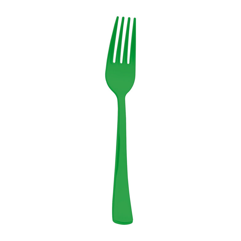 Green Disposable Plastic Party Forks - 600 Forks