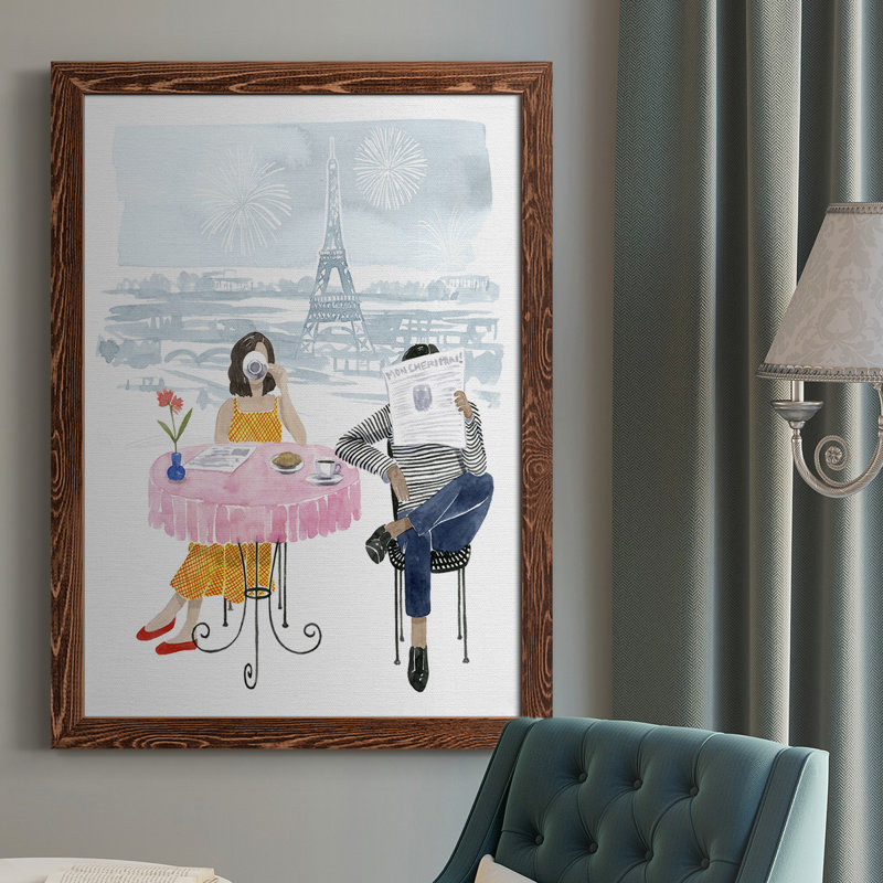 «Ogunoust Paris in Love II», reproduction d'art sur toile simple, H 43,5 po x l 31,5 po x P 1 po, Érable