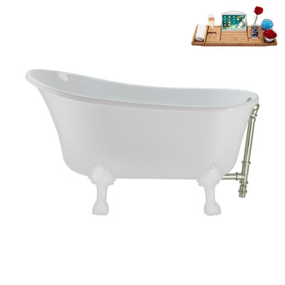 51.2'' x 25.6'' Freestanding Soaking Acrylic Bathtub