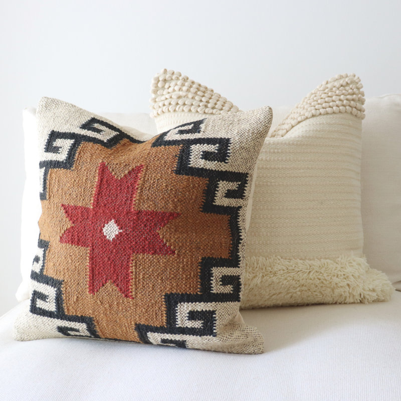 Kilim Jute & Wool, White Abstract