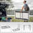 42.5" Fish Cleaning Table With Sink, Folding Outdoor Camping Table