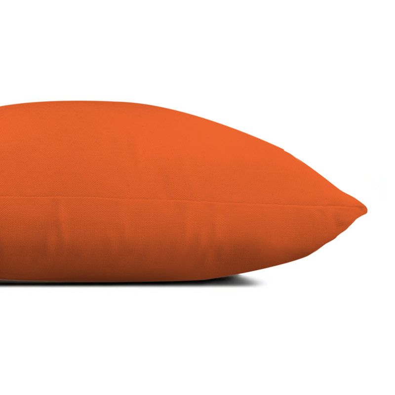 Textual Indoor/Outdoor Throw Pillow, Orange