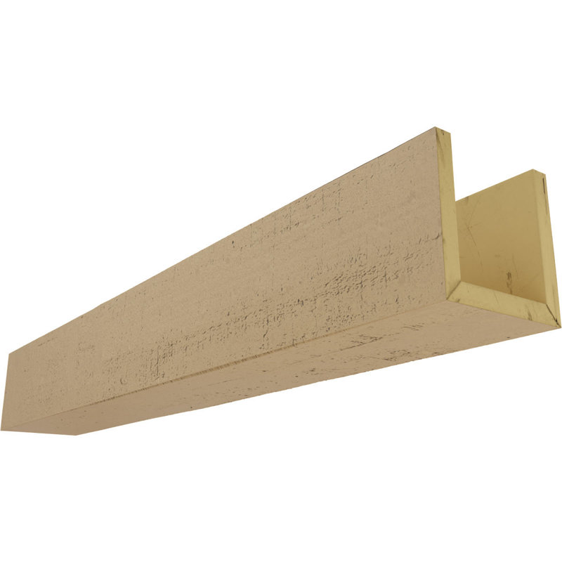 Poutre de plafond 3 côtés en faux bois Endurathane Rough Cedar (poutre en U), H 6 po x l 6 po, Noyer blanc, 10'L