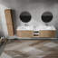 Meuble-lavabo mural 84 po avec lavabo et armoire latérale 84 po