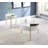White & Natural Round End Table