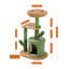 Oasis Series 32-Inch Cactus Plush Cat Tree