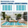 Waterproof Outdoor Rug Reversible Plastic Straw Rug, Outdoor Large Camping Rug for Patio, Modern Striped RV Carpet, Outside Floor Mats
