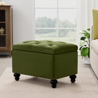 Repose-pieds rectangulaire avec rangement Dhiren