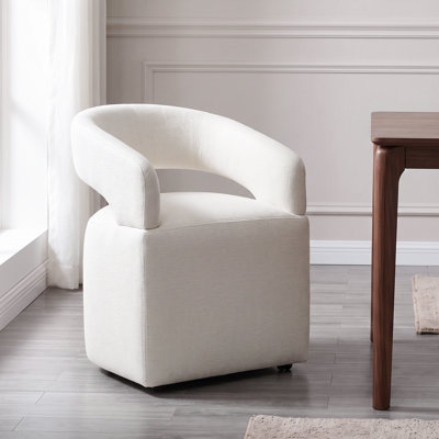 Doley Performance Fabric Dining Chair with Hidden Casters