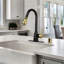 Robinet de cuisine rétractable avec poignée simple et plaque de pont-66096654