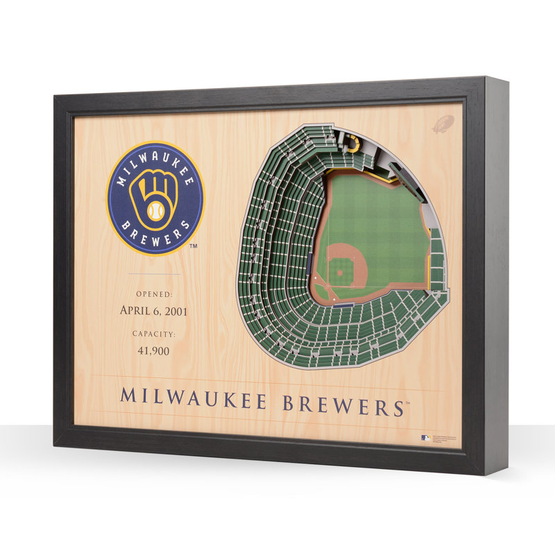 MLB 25-Layer StadiumViews 3D Wall Art, Milwaukee Brewers