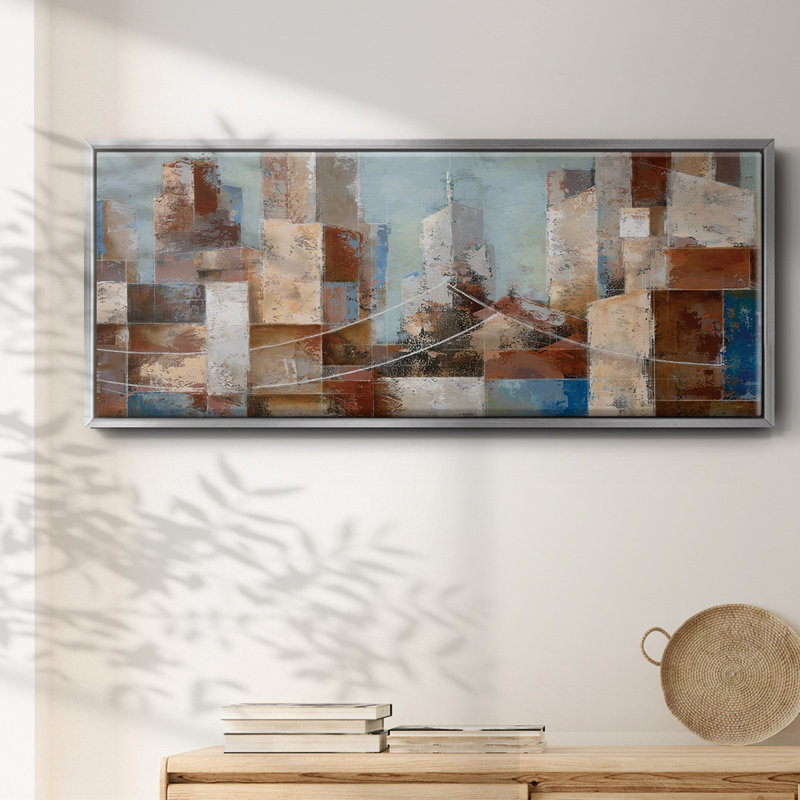 Cityscape- Framed Canvas, 8" H x 20" W
