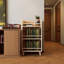 Bibliothèque rustique industrielle en pin à 3 niveaux avec construction robuste et rangement intelligent, parfaite pour la maison et le bureau