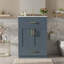 Meuble-lavabo 24 po avec lavabo en céramique intégré, armoire de salle de bain avec 2 portes, 1 tiroir basculant et meuble-lavabo simple-1343172990