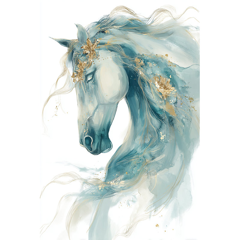 «Azure Spirit», art mural sur toile tendue, H 48 po x l 36 po x P 1,5 po