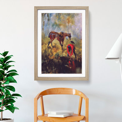 Hunting Horse with Hounds by Henri de Toulouse-Lautrec - Picture Frame Painting