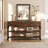 53" Console Sofa Table, Entryway Table With 3 Drawers, 3 Tier Behind Couch Table-1453933407