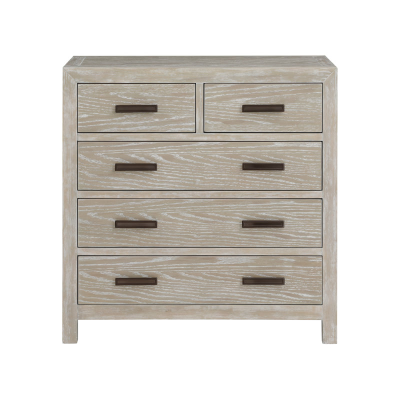 36 " W 5 - Drawer Dresser, Gray Oak