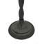 Table d'appoint en fer noir avec plateau en bois brun festonné-1311697026