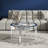 Modern Mirror Coffee Table With Diamond Inlay Accents