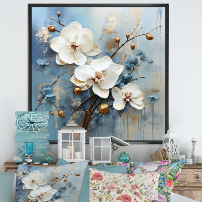 «White Orchids Whispered Symphony» sur impression sur toile