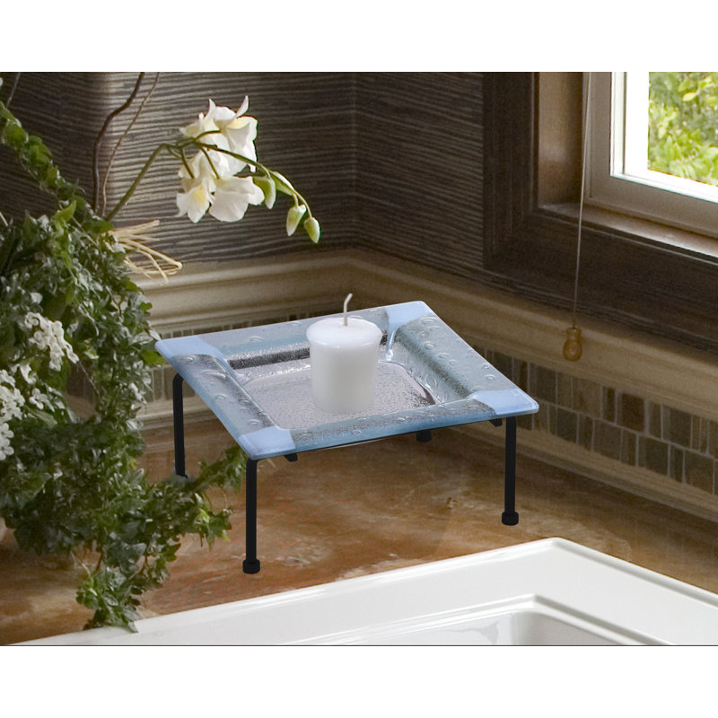 3.25'' H Glass Tabletop Dish, White Fused