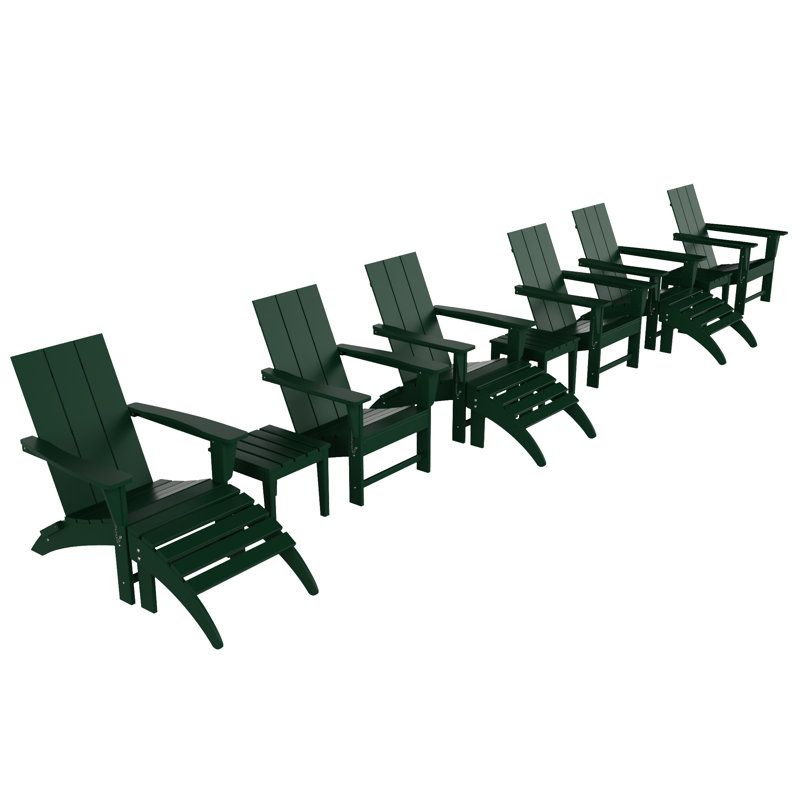 Joubert 6 - Person Patio Conversation Set, Dark Green