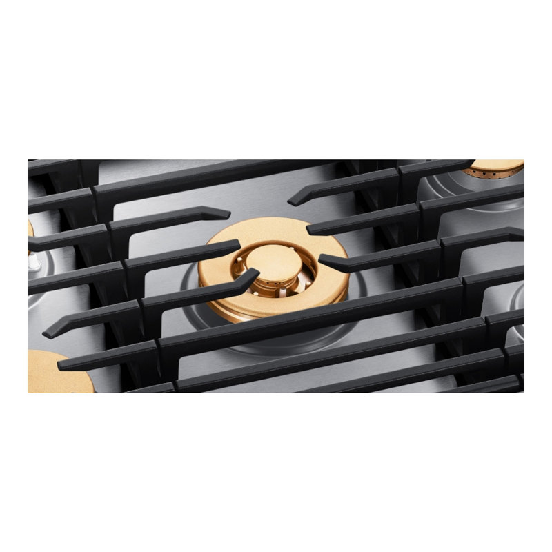 36" Gas Cooktop 5 Burners, Flush, Contemporary, NG/LP, Graphite Stainless