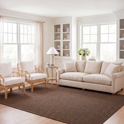 Tapis brun en jute / sisal