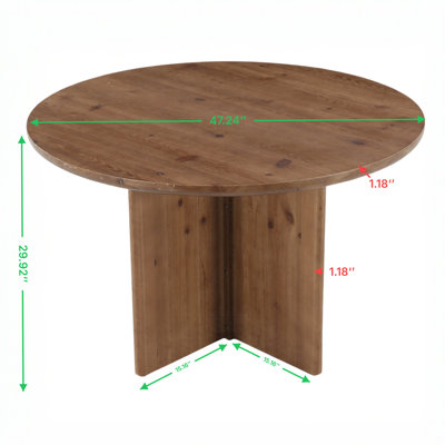 Solid Wood Base Dining Table