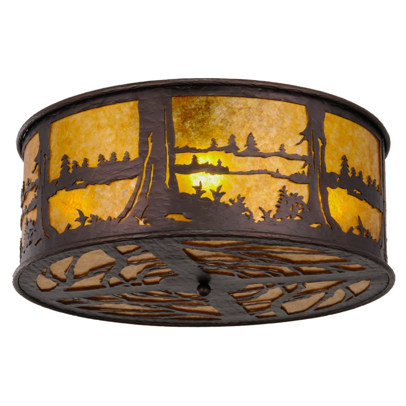 Rustic Lodge 4 - Light Flush Mount