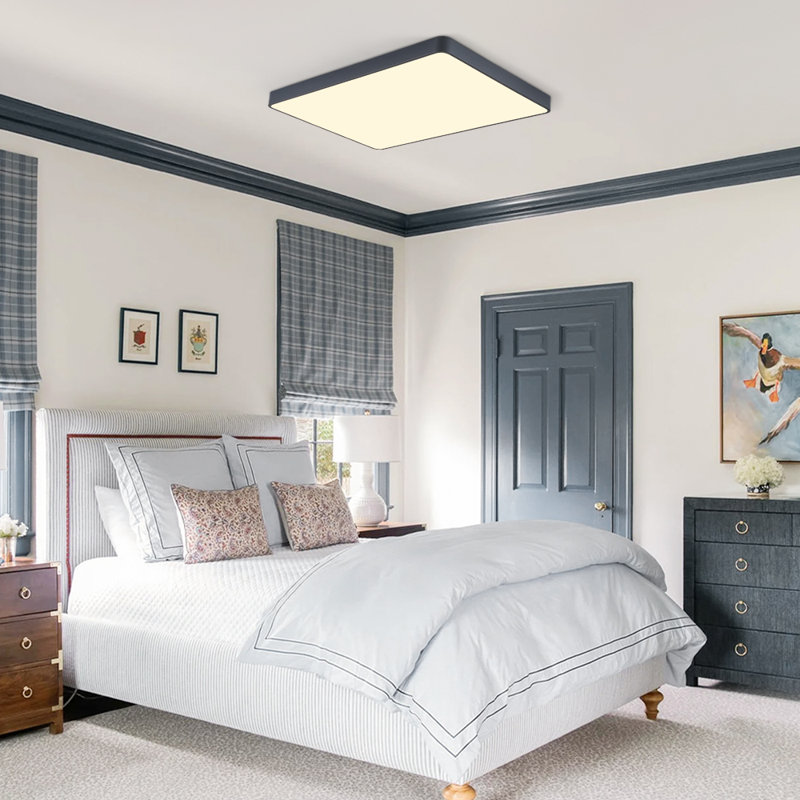 Kita 33.9" 1 - Light Rectangle Dimmable Led Flush Mount, Gray