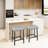 24 Inches Modern Double Needle Barstools With Metal Base-1129559211