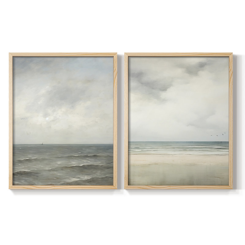 «Vintage NAUTICAL V», 2 pièces, Naturel, H 14 po x l 22 po