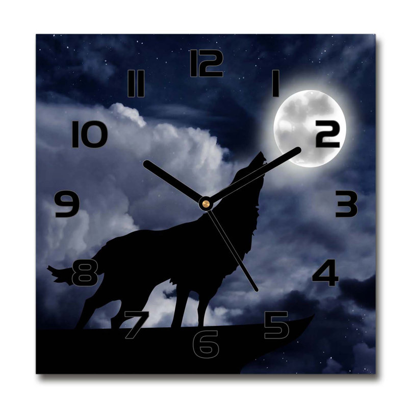 Joree Glass Wall Clock, Black