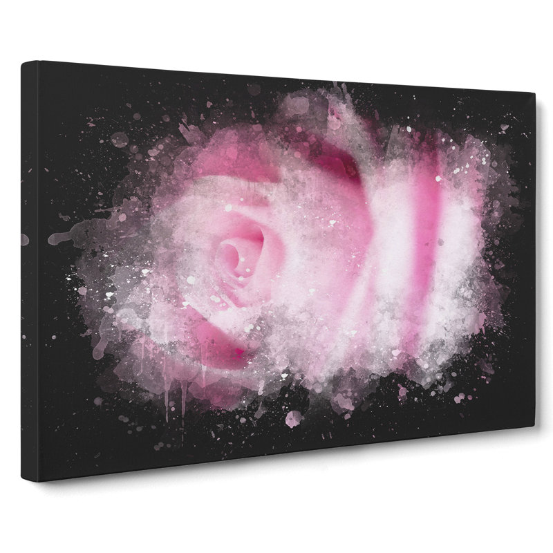 Pink Rose Flower Vol.1 - Wrapped Canvas, 50cm H x 76cm W x 3cm D