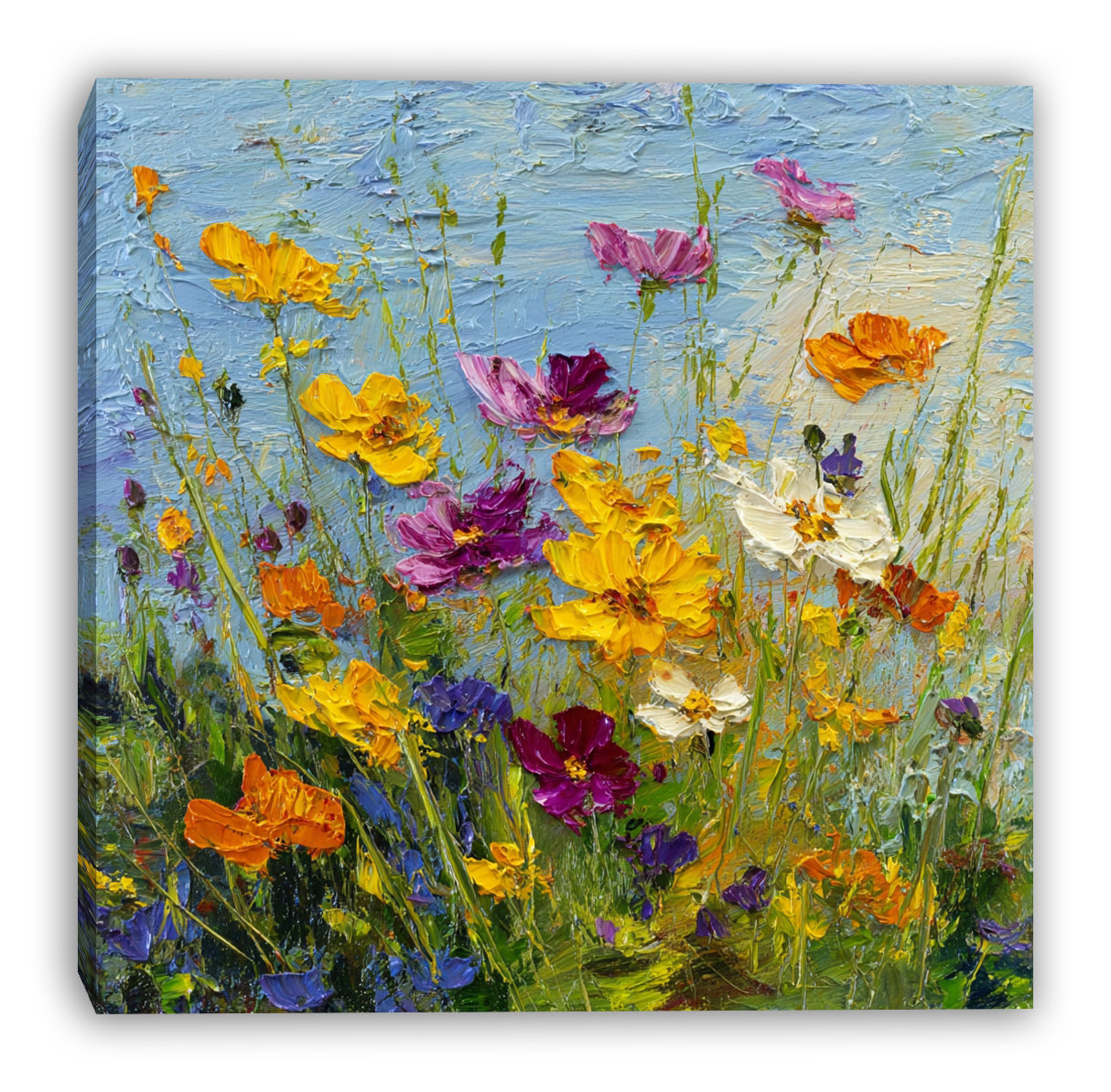 Ophelia & Co. Golden Field Blossoms Wrapped Canvas Wall Art - Wayfair ...
