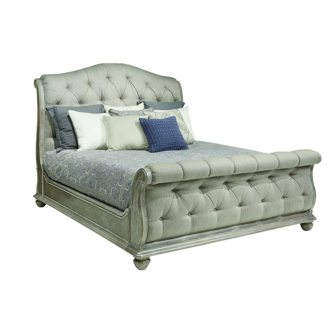 Summer Creek Upholstered Sleigh Bed Dowton Abbey