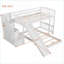 Lit superposé simple en pin massif avec tiroirs et tiroirs, aucun sommier requis, blanc pour la chambre à coucher