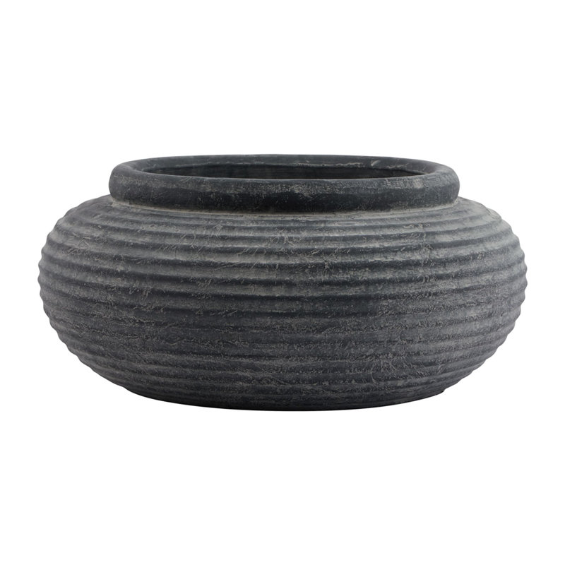 Marina Handmade Ceramic Pot Planter, Grey
