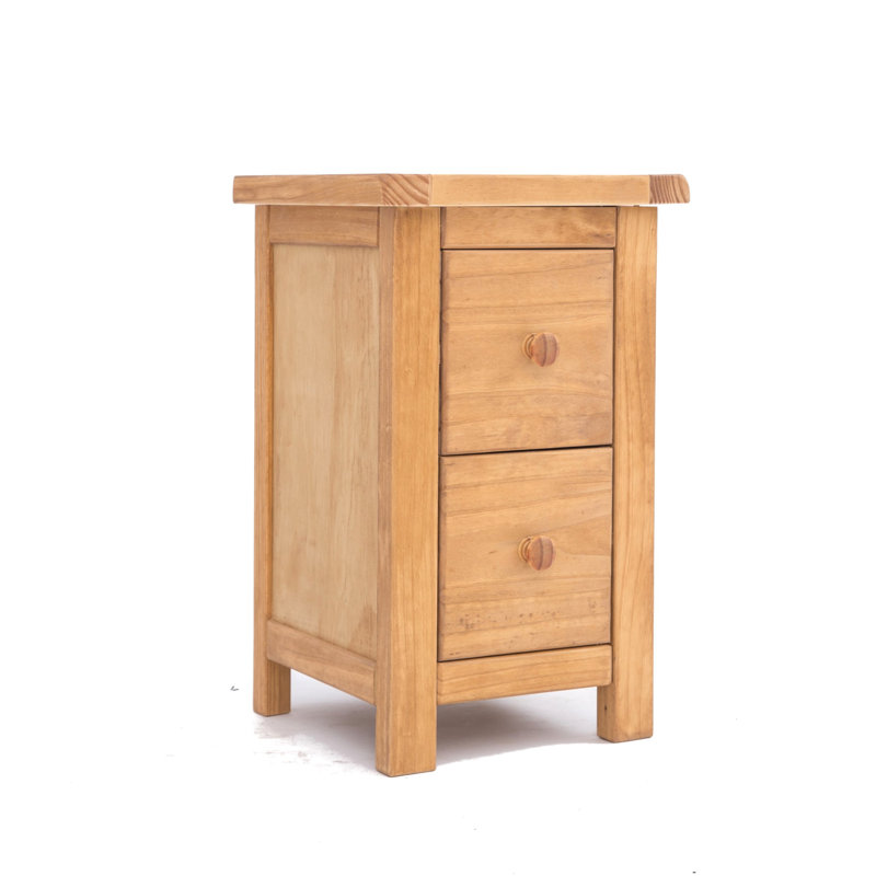 Pompey 35cm W Plywood / Laminate Board Bedside Table, Waxed