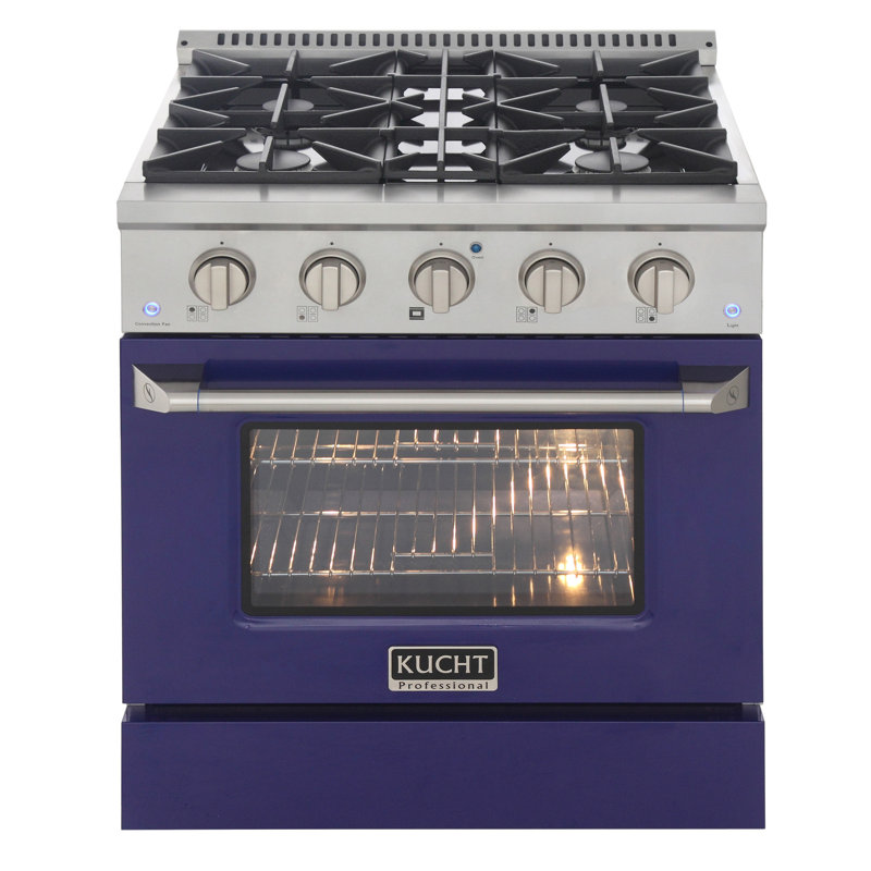 Kucht 30'' W Dual Fuel Free Standing Range, Green, Liquid Propane