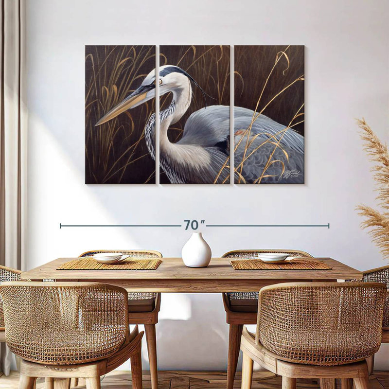 Brampt Great Blue Heron, 36" H x 57" W
