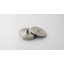 Antique Nickel Textured Round Aluminum Coaster Set with Felted Base and Stand (Set of 4)