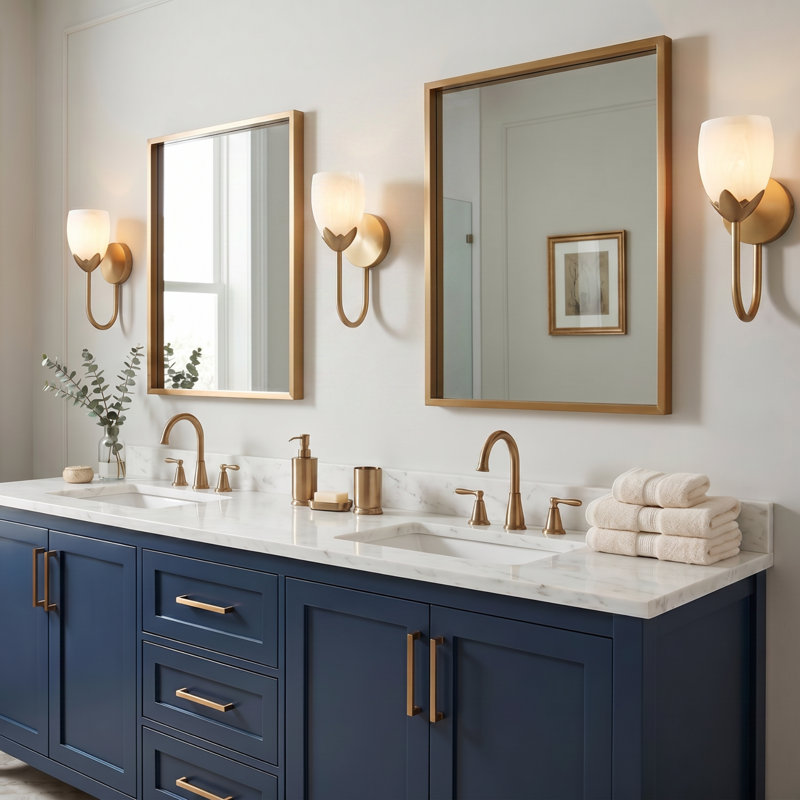 Jacobs 1-Light Bronze Gold Wall Sconce
