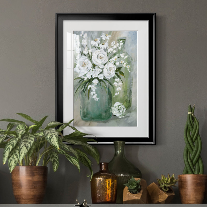 Après-midi rose - peinture sur toile encadrée, Noir, H 18,5 po x l 24,5 po x P 1,5 po